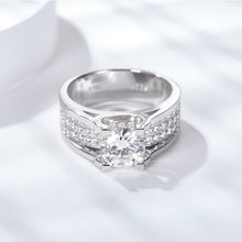 Load image into Gallery viewer, 925 Silver Diamond Moissanite wedding ring
