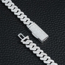 Load image into Gallery viewer, 925 silver Moissanite 8mm Prong Cuban chain and Bracelet
