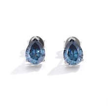 Load image into Gallery viewer, 925 Silver Moissanite Pear Shape Stud earrings
