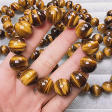 Load and play video in Gallery viewer, Tiger eye stone Bracelet glass beads Men and women bangle
