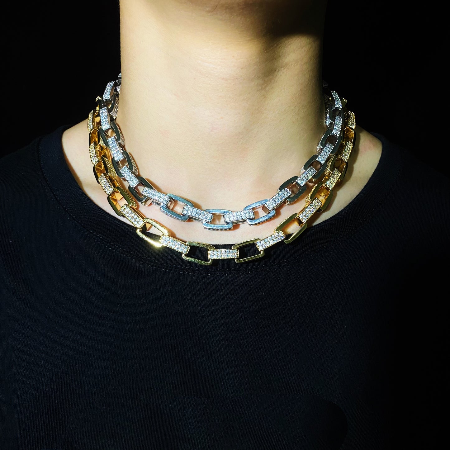 10mm iced hermes link chain