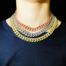 Load image into Gallery viewer, 12mm Diamond Cuban Chain in 18K Gold
