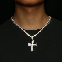 Load image into Gallery viewer, 2 Side Diamond Cross Pendant
