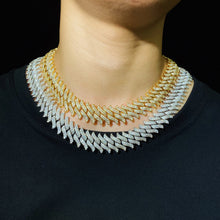 Load image into Gallery viewer, 15mm Spiked Diamond Cuban Chain
