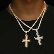 Load image into Gallery viewer, 2 Side Diamond Cross Pendant
