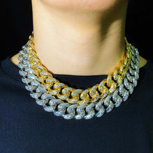 Load image into Gallery viewer, 19mm Diamond Bandana Cuban chain
