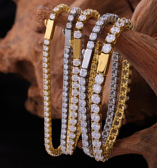 4 5mm stainless steel Iced Tennis chain