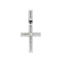 Load image into Gallery viewer, 925 Silver Diamond Moissanite Baguetter Cross Pendant
