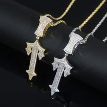 Load image into Gallery viewer, Big Iced Cross pendant
