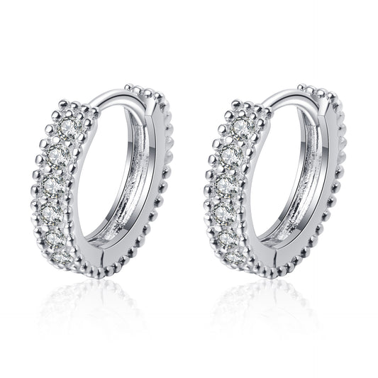 925 Silver Moissanite Circle Earrings