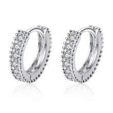 Load image into Gallery viewer, 925 Silver Moissanite Circle Earrings
