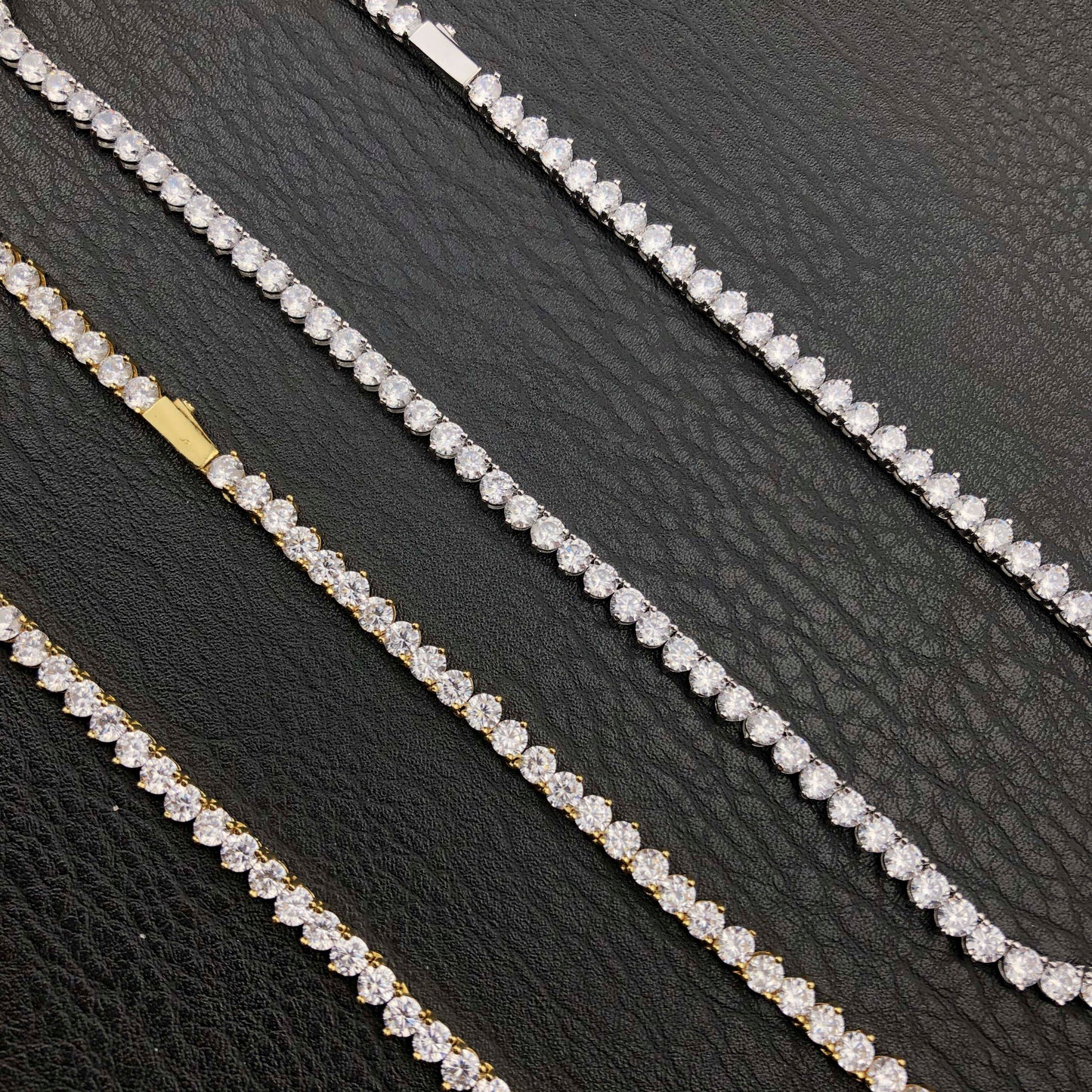 3 Claw Cut Diamond Tennis chain