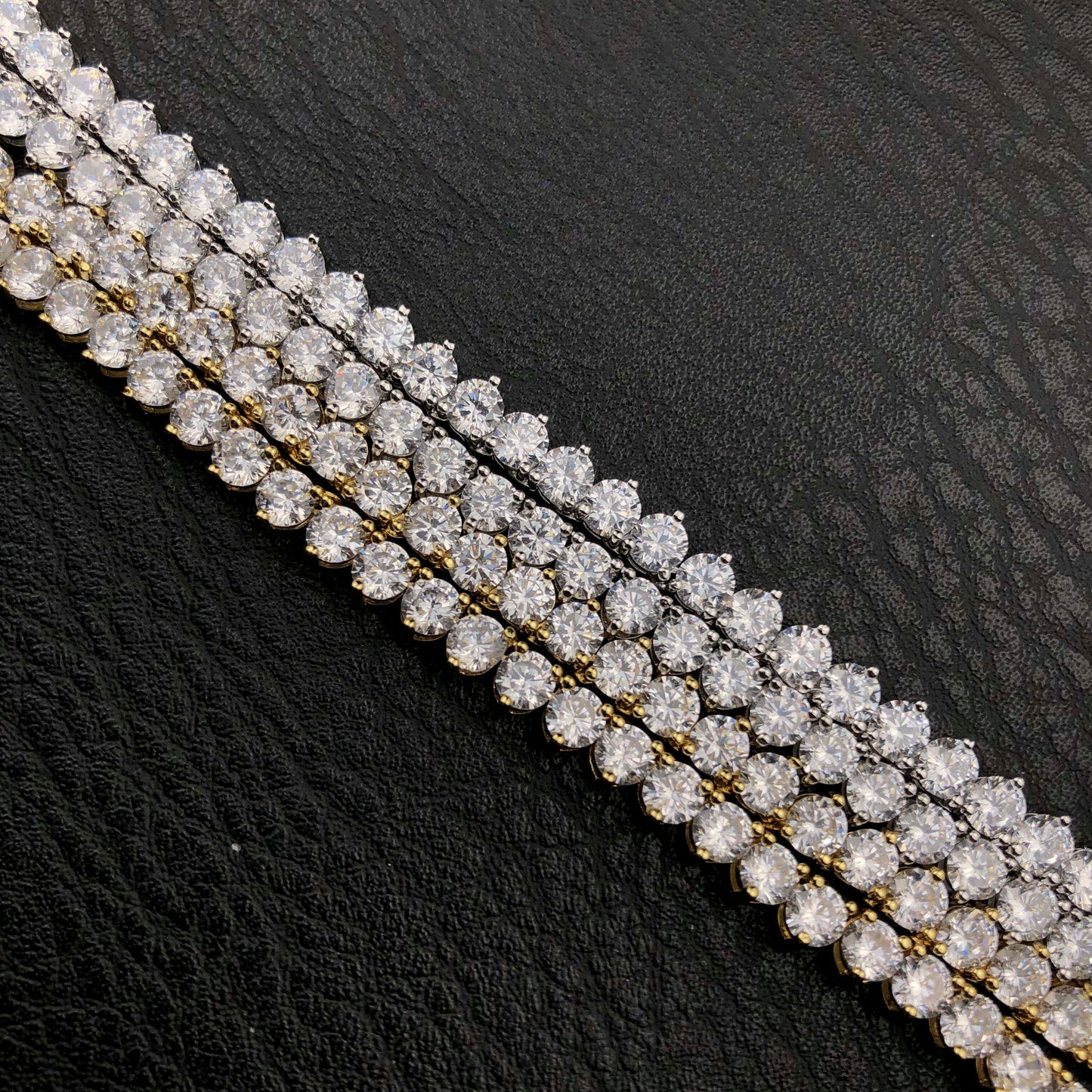 3 Claw Cut Diamond Tennis chain