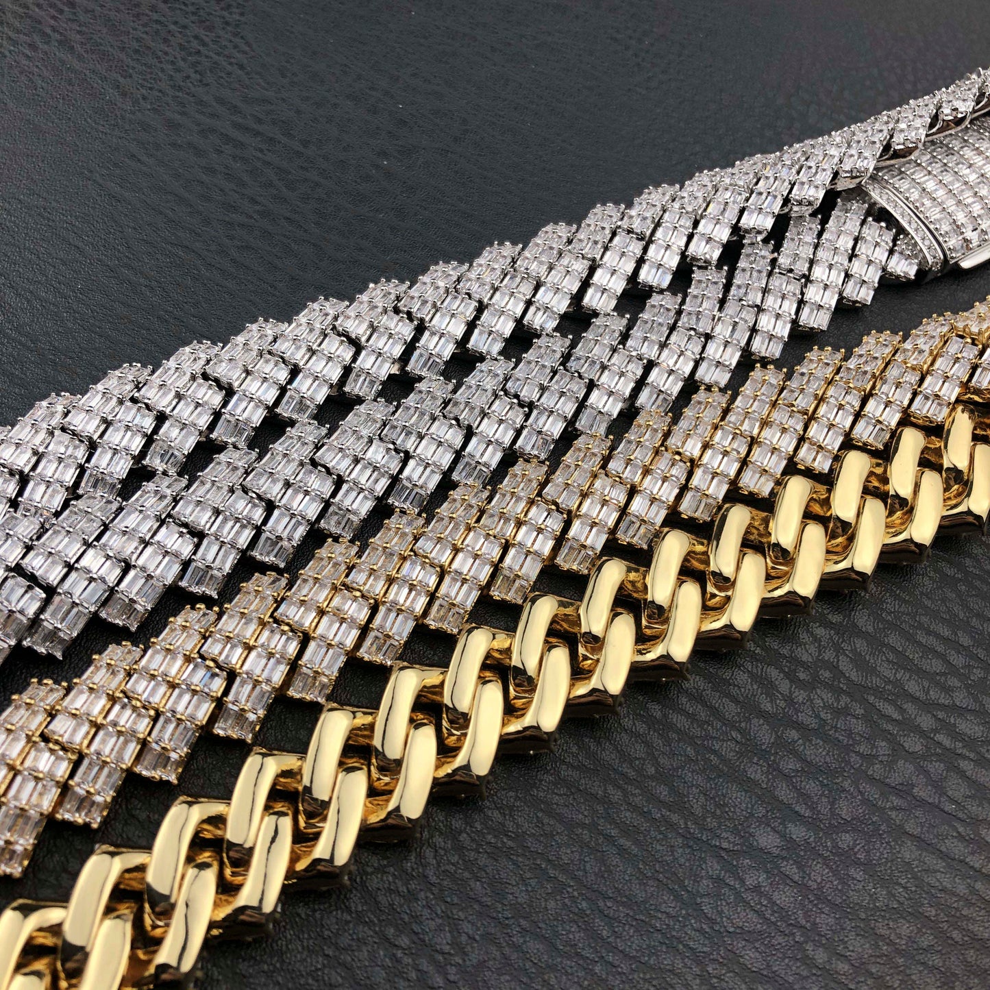 19mm Baguette Prong Cuban chain