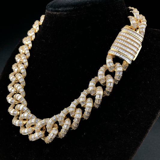 19mm Baguette Cuban Chain