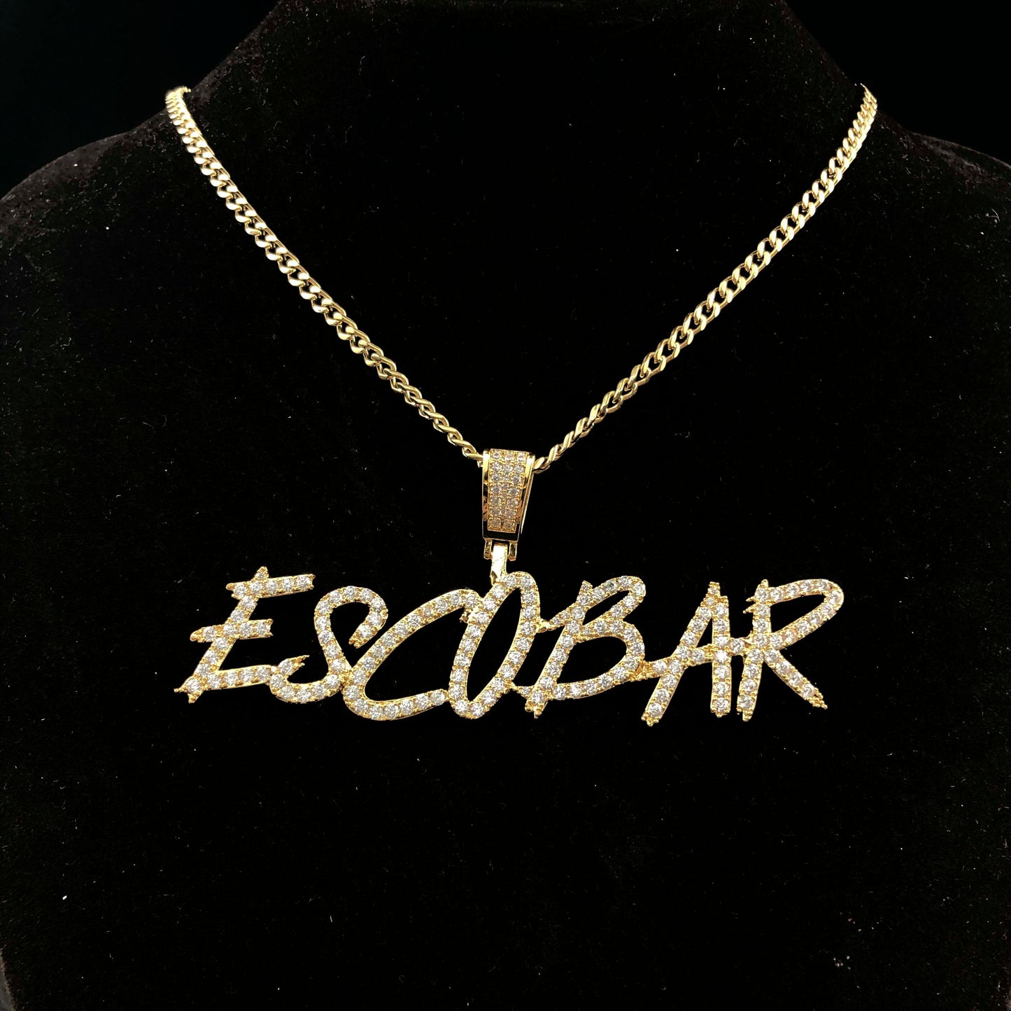 Brush Font Custom Letter Pendant