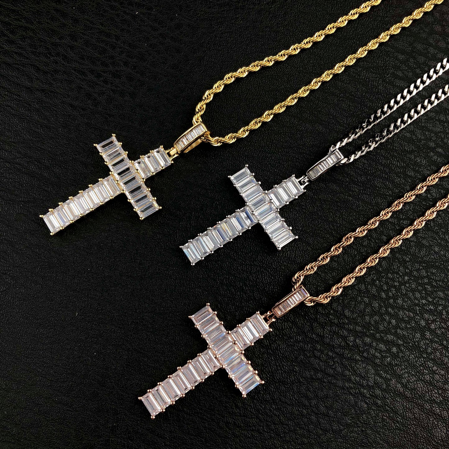 Baguette cross Pendant