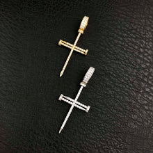 Load image into Gallery viewer, Diamond Nail Cross Pendant
