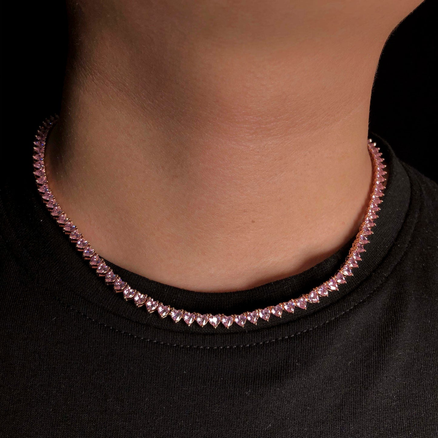 Heart tennis chain