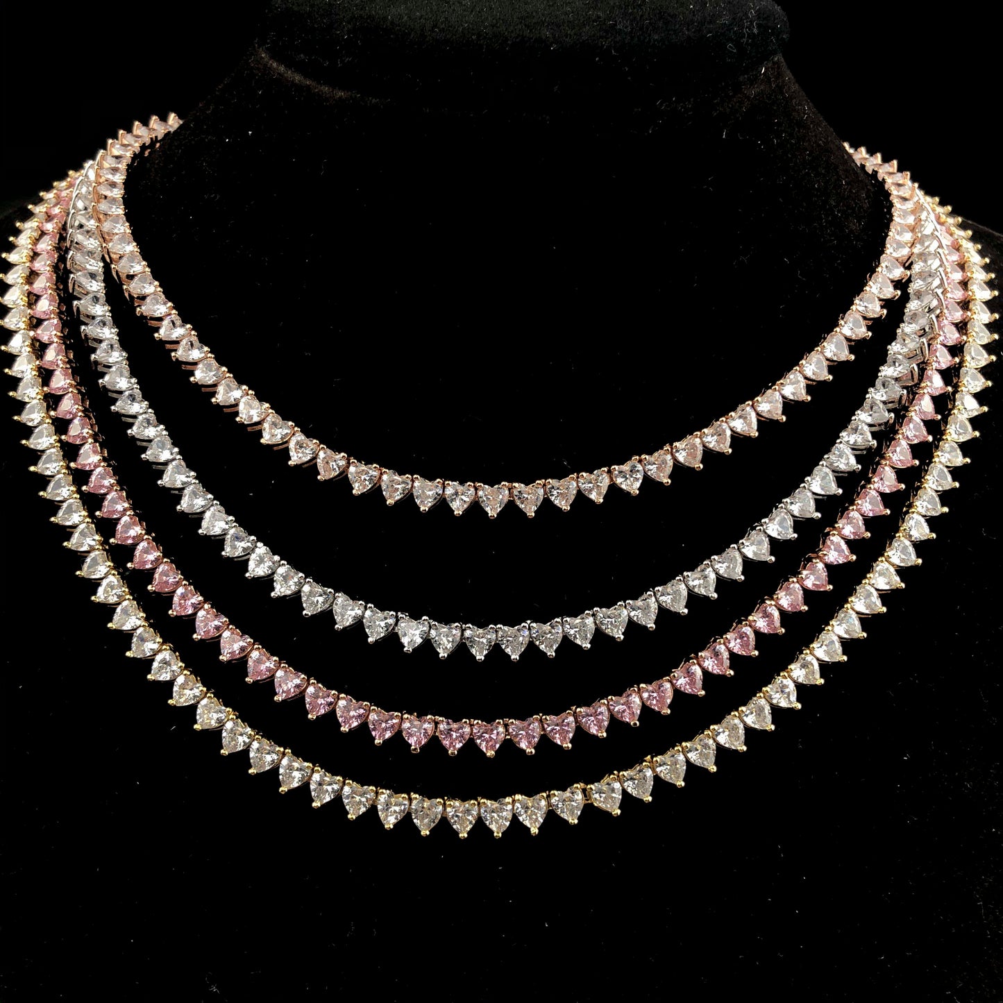 Heart tennis chain