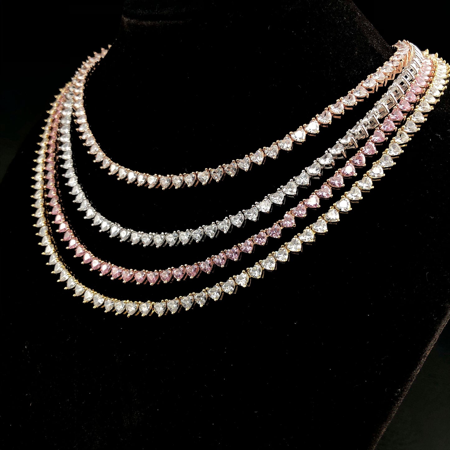 Heart tennis chain