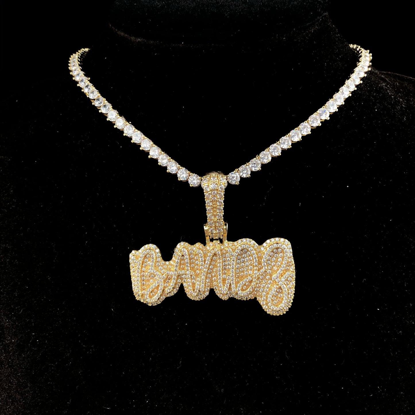Script Custom Letter Pendant