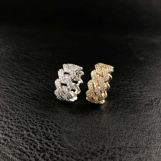 Diamond Prong Cuban Ring