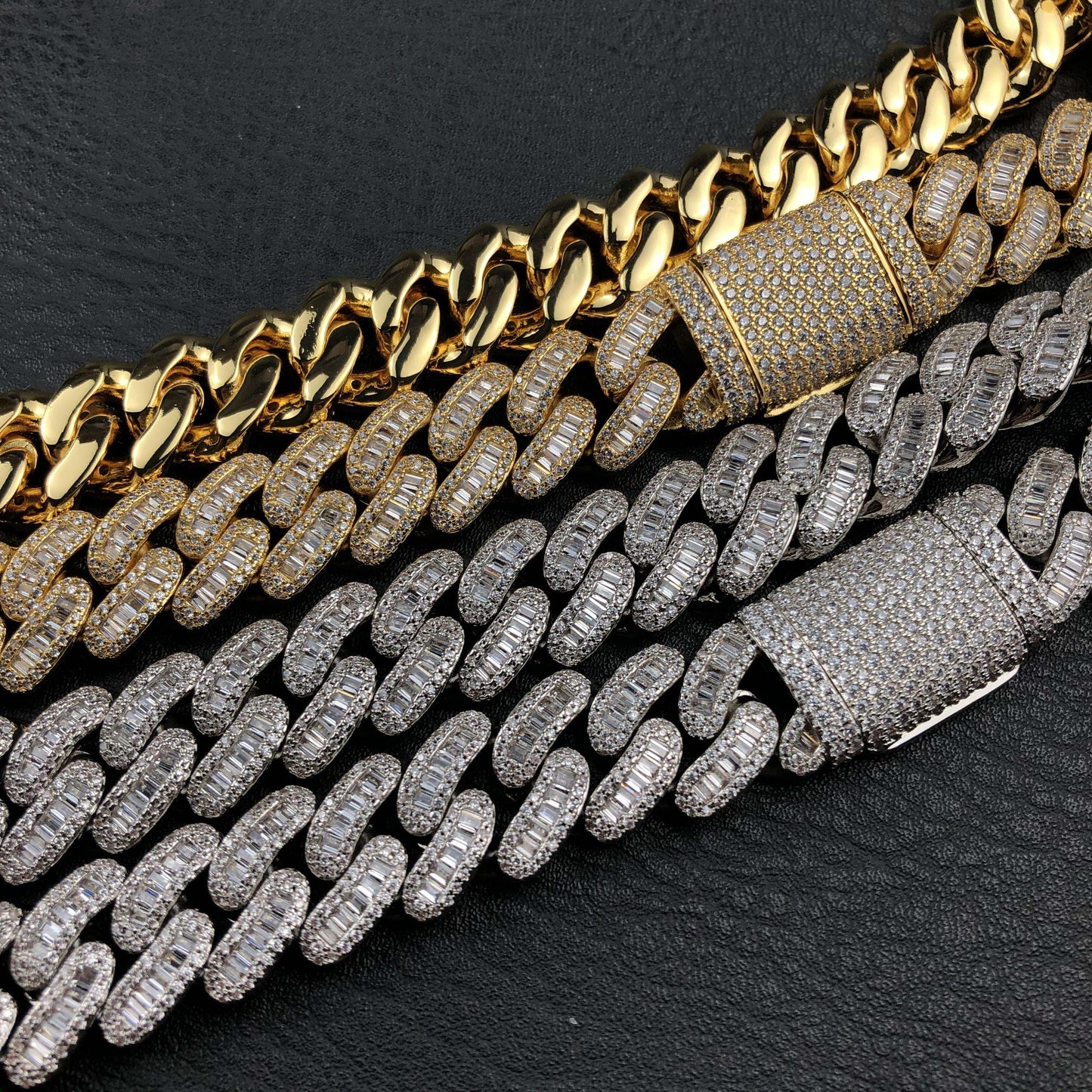 15mm Baguette Cuban Chain