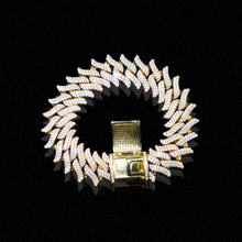 Load image into Gallery viewer, 15mm Spiked Diamond Cuban Bracelet Chain
