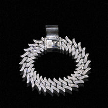 Load image into Gallery viewer, 15mm Spiked Diamond Cuban Bracelet Chain
