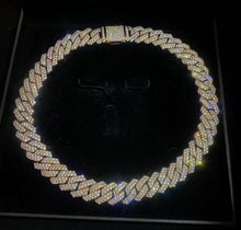 Load image into Gallery viewer, 14mm Iced Prong Cuban Chain
