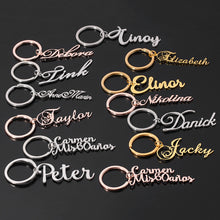 Load image into Gallery viewer, Personalized custom nameplate Keyring for women and men Valentine&#39;s Day gift
