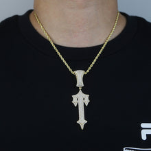 Load image into Gallery viewer, Big Iced Cross pendant
