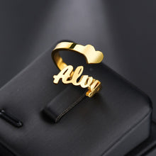 Load image into Gallery viewer, Custom fashion stainless steel name personalized letter ring
