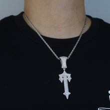 Load image into Gallery viewer, Big Iced Cross pendant
