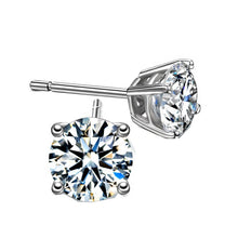 Load image into Gallery viewer, 925 Silver Diamond Moissanite 5mm Sterling Silver Stud Earrings
