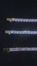 Load and play video in Gallery viewer, 5mm  and 3mm Round Cut Diamond Tennis Bracelet
