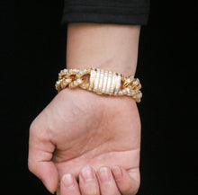 Load image into Gallery viewer, 19mm Baguette Cuban Bracelet
