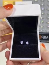 Load image into Gallery viewer, 925 Silver Diamond Moissanite 5mm Sterling Silver Stud Earrings
