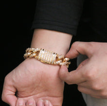 Load image into Gallery viewer, 19mm Baguette Cuban Bracelet
