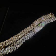 Load image into Gallery viewer, 14mm Iced Prong Cuban Chain
