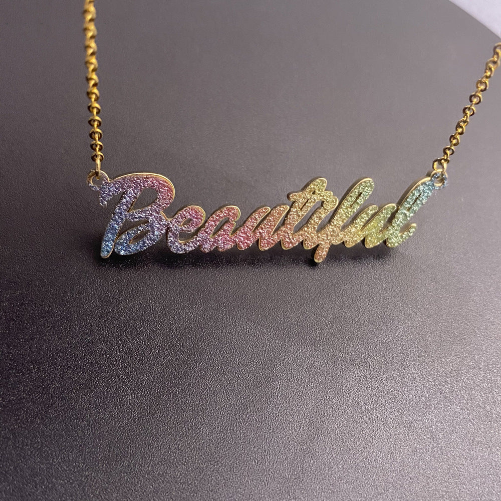 Women's custom letters pendant