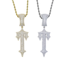 Load image into Gallery viewer, Big Iced Cross pendant
