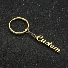 Load image into Gallery viewer, Personalized custom nameplate Keyring for women and men Valentine&#39;s Day gift
