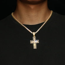 Load image into Gallery viewer, 2 Side Diamond Cross Pendant
