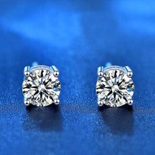 Load image into Gallery viewer, 925 Silver Diamond Moissanite 5mm Sterling Silver Stud Earrings
