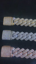 Load and play video in Gallery viewer, 19mm Diamond Prong Cuban Link Bracelet
