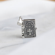 Load image into Gallery viewer, Vintage Silver Croos Bible Book Pendant Necklace Unique Jewelry For Men Women
