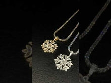 Load and play video in Gallery viewer, Baguette Snowflake Pendant
