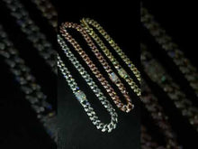 Load and play video in Gallery viewer, 12mm Diamond Cuban Chain in 18K Gold
